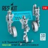 RESKIT RSU48-0542 A-10 Thunderbolt II landing gears (Early & Late) (in flight) with wheels set for Academy kit (3D Printed) 1/48